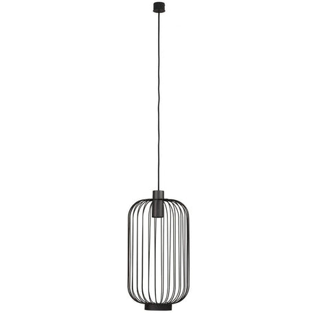 Cages M gitter-pendellampe 30 cm svart, elegant trådgitter med lyskilde og tekstilkabel.