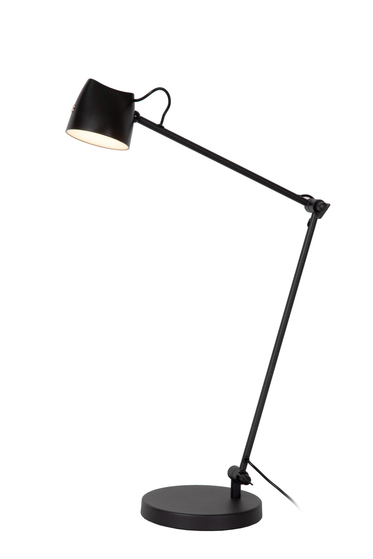 LED-Lese-Stehleuchte Milne drehbar mit Touchdimmer Schwarz (2)