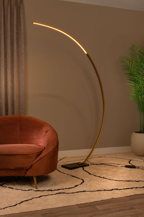 LED-Bogenlampe Curve dimmbar mit Marmorsockel 192cm (3)