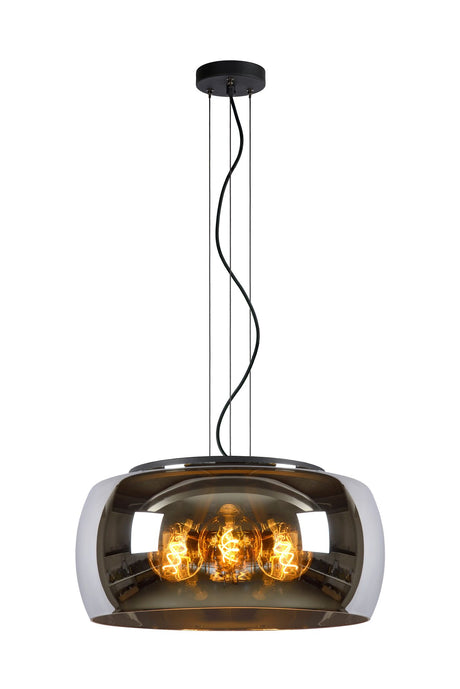 Pendelleuchte Olivia 3-flammig mit Rauchglasschirm Ø 50cm höhenverstellbar (2)