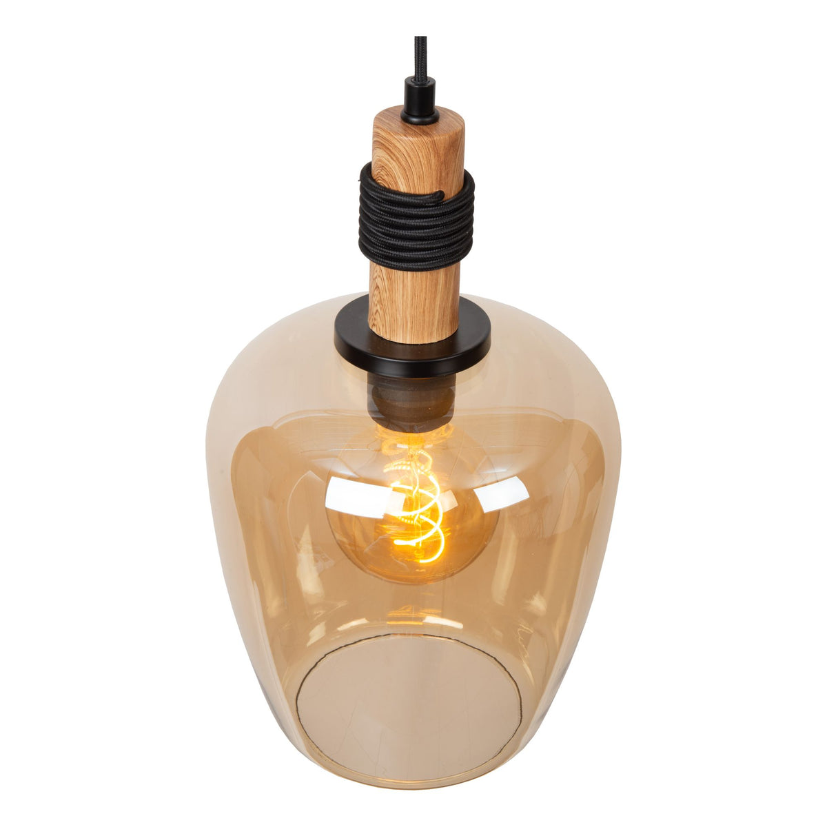 Hanglamp Ilona met glazen kap ovaal Ø 22cm (4)