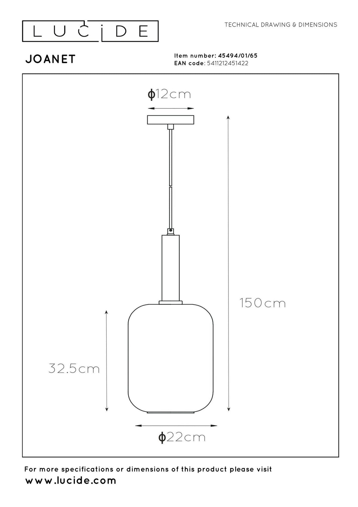 Pendelleuchte Joanet mit Glasschirm Ø 22cm (6)