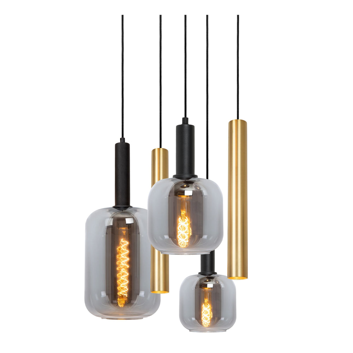 Pendeleuchte Joanet 3-flammig mit Glasschirm Ø 65cm (3)