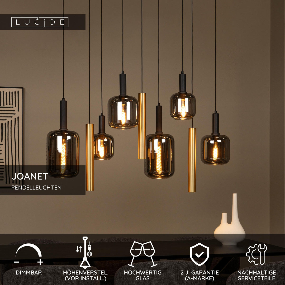 Hängeleuchte Joanet 2-flammig mit Glasschirm oval (7)