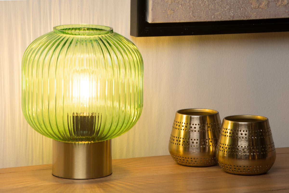 Lampe de table Maloto avec abat-jour en verre Retro Ø 20cm (3)