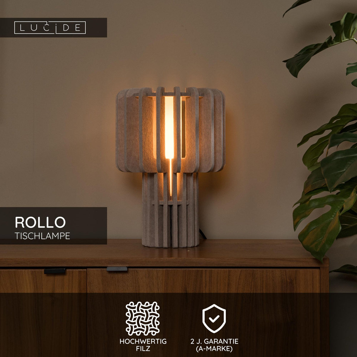 Table lamp Rollo with felt shade 24x35cm (4)