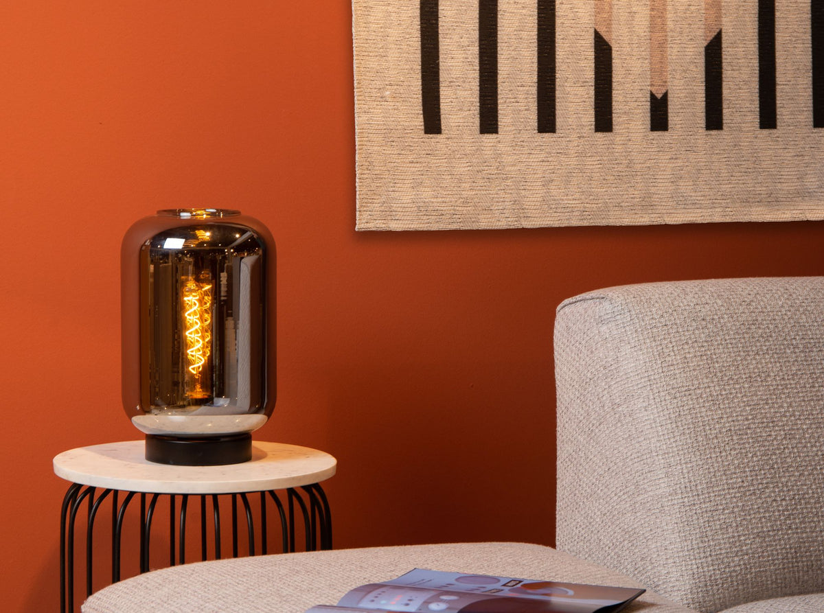 Tischlampe Joanet Glas Rauchgrau (3)