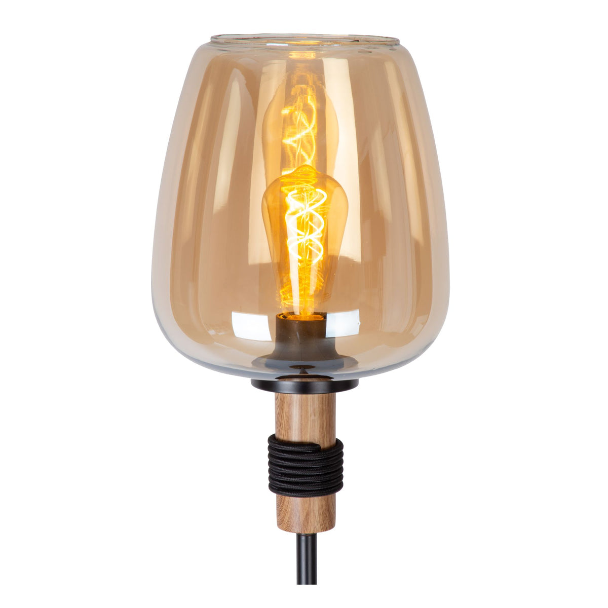 Stehleuchte Ilona mit Glasschirm Amber (3)