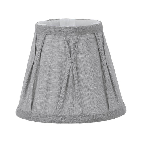 1+1 Abat-jour vintage en lin Ø 15,5 cm gris - élégant abat-jour gris en lin plissé.