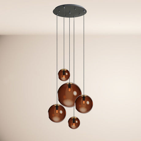 s.luce Orb 5-flammige Galerielampe Modular