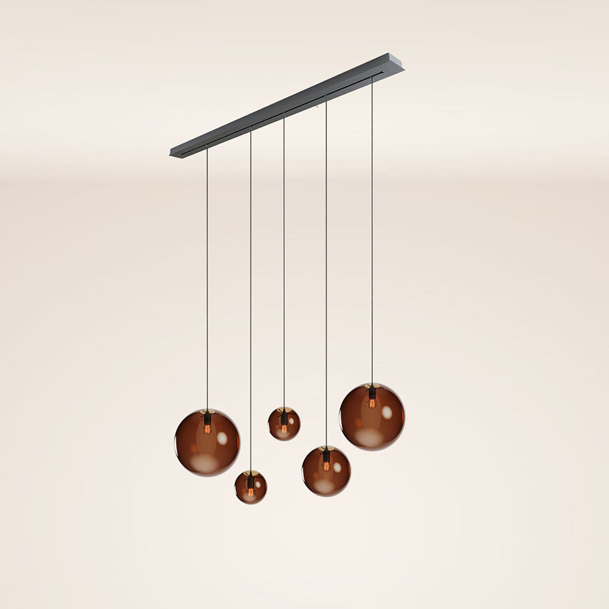 s.luce Orb tavolo da pranzo luce a sospensione 5 luci 160cm