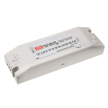 60W zertifiziertes Einbaunetzteil 24V IP20 auf einem weißen Hintergrund.