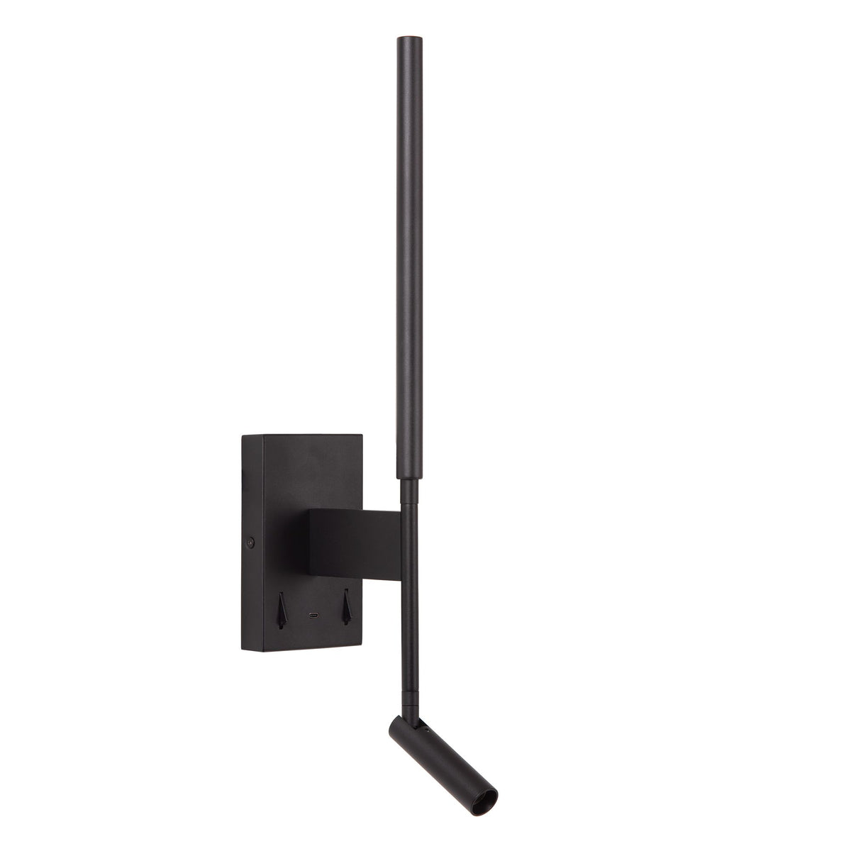 LED-Aplique Finan con puerto de carga USB orientable Negro (3)