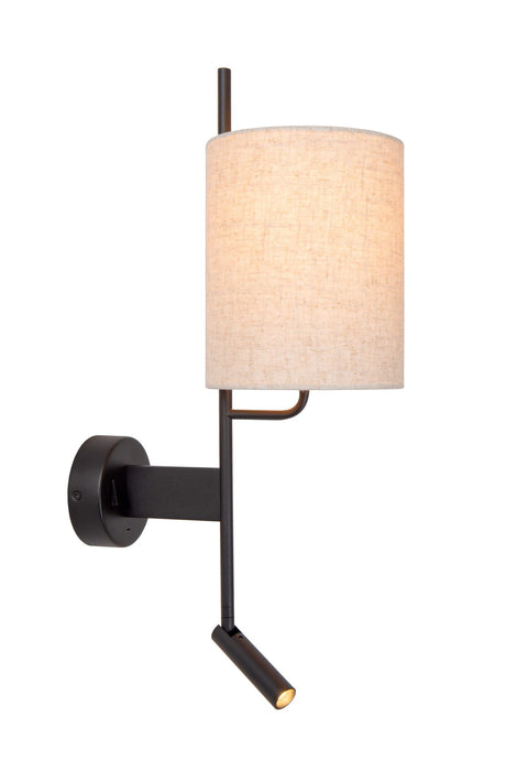Wandleuchte Magic mit USB-Ladepunkt und Stoffschirm 30cm (2)