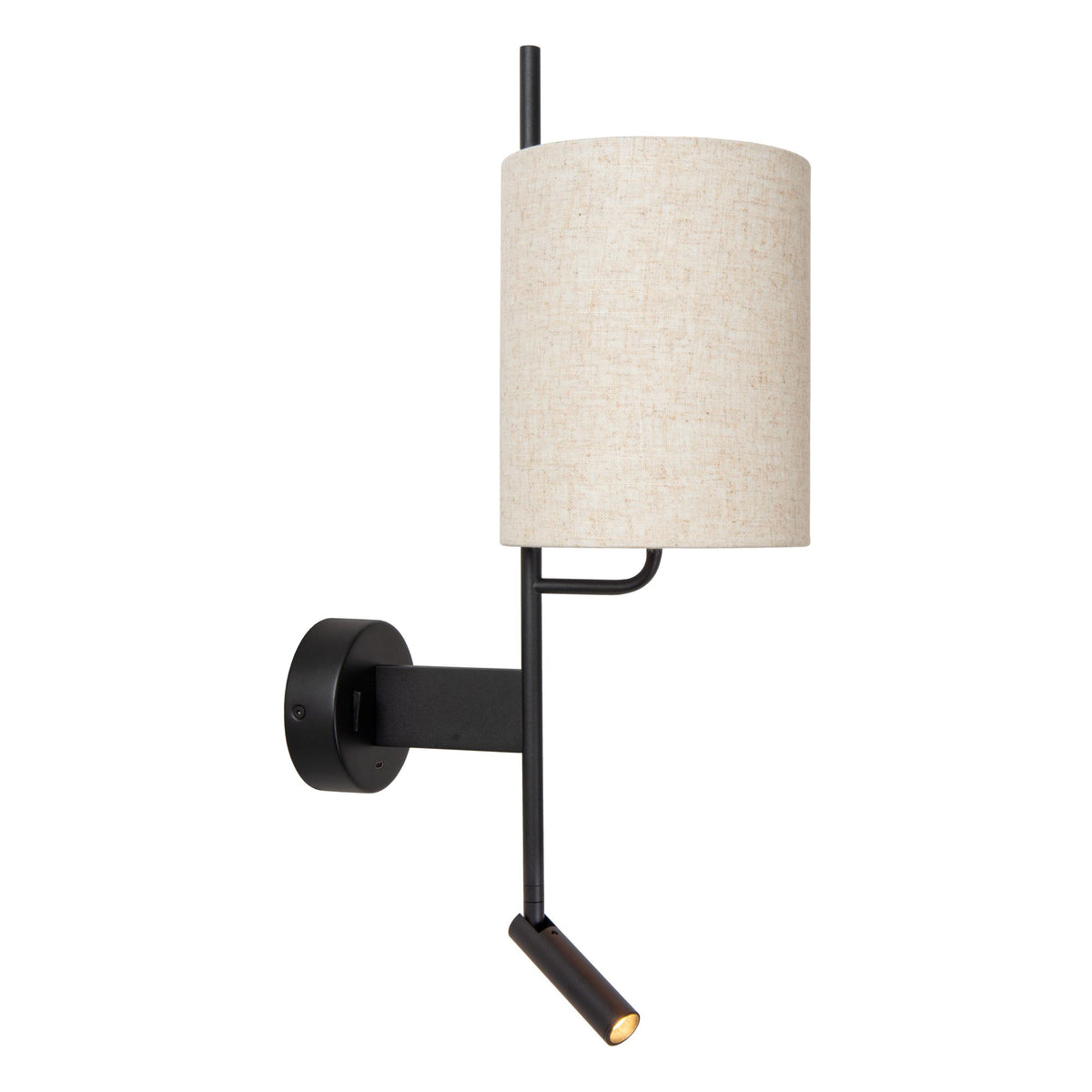 Wandleuchte Magic mit USB-Ladepunkt und Stoffschirm 30cm (3)