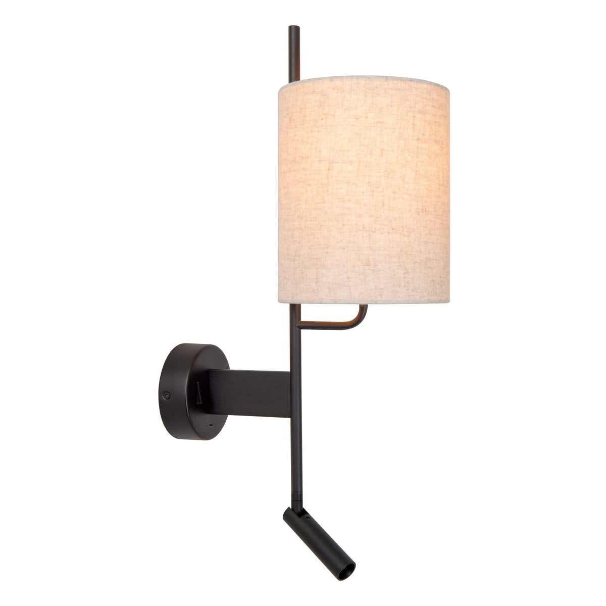 Wandleuchte Magic mit USB-Ladepunkt und Stoffschirm 30cm (4)
