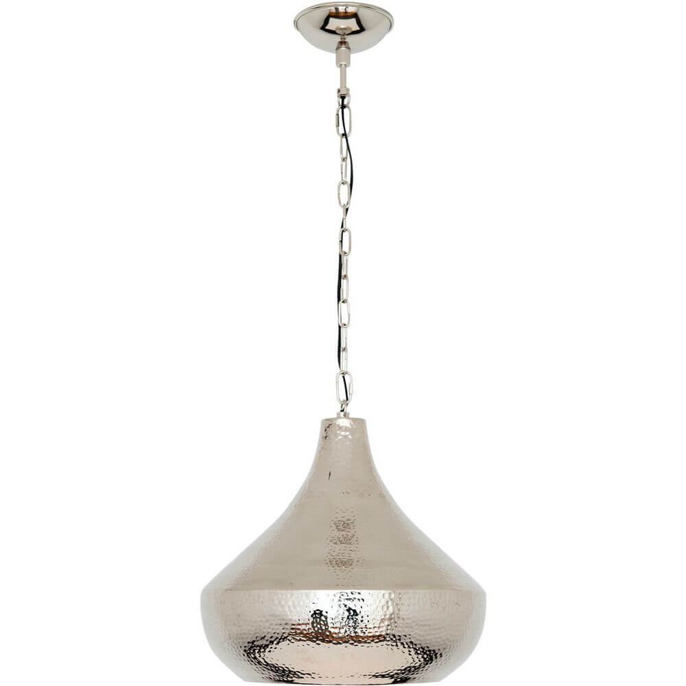 Hängeleuchte Arancia Aluminium Vernickelt Silber - elegante, hängende Metalllampe mit modernem Design.