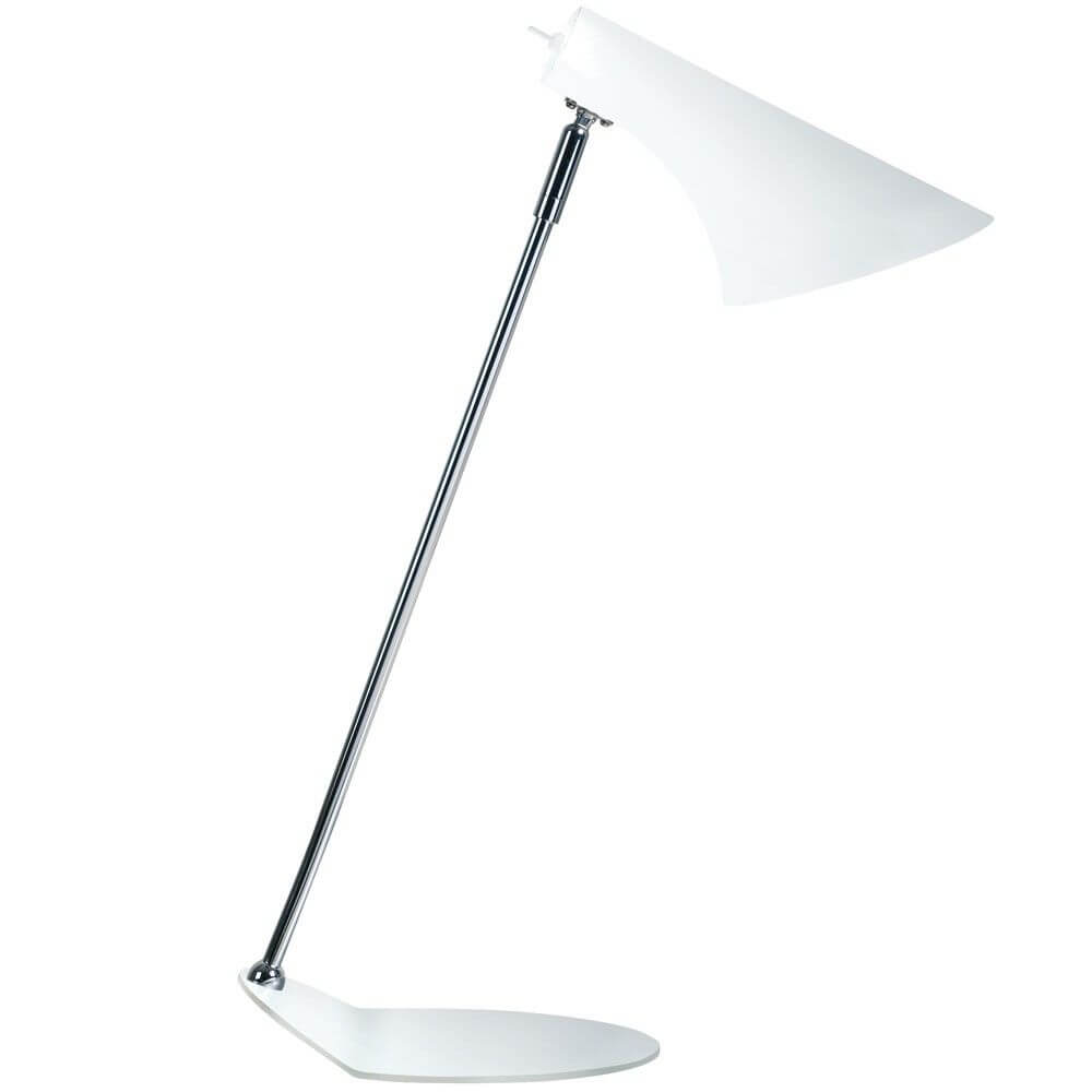Lampada da tavolo Vanila bianca in forma elegante e semplice per un design d'interni moderno.