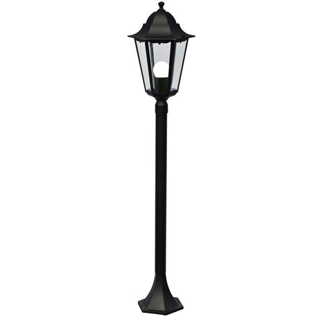Cardiff udendørs gulvlampe sort til havebelysning, 1 cm høj, udført i sortmalet aluminium.