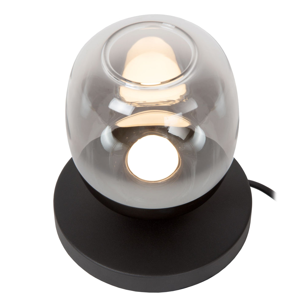 LED-Tischleuchte Tamino Glasschirm Schwarz 15cm (3)