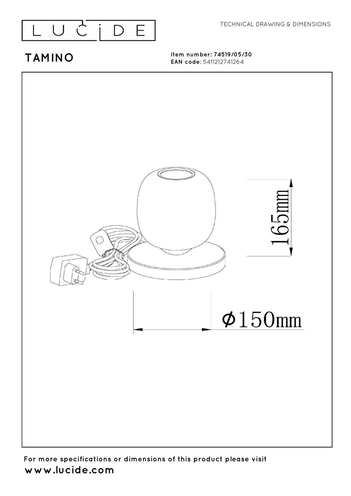 LED-Tischleuchte Tamino Glasschirm Schwarz 15cm (5)
