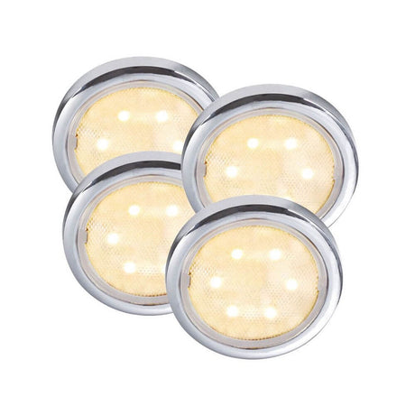 Lismore LED reflektor Chrom, czarny - 4-częściowy zestaw oprawa natynkowa ze zintegrowanymi diodami LED do oświetlenia kuchni