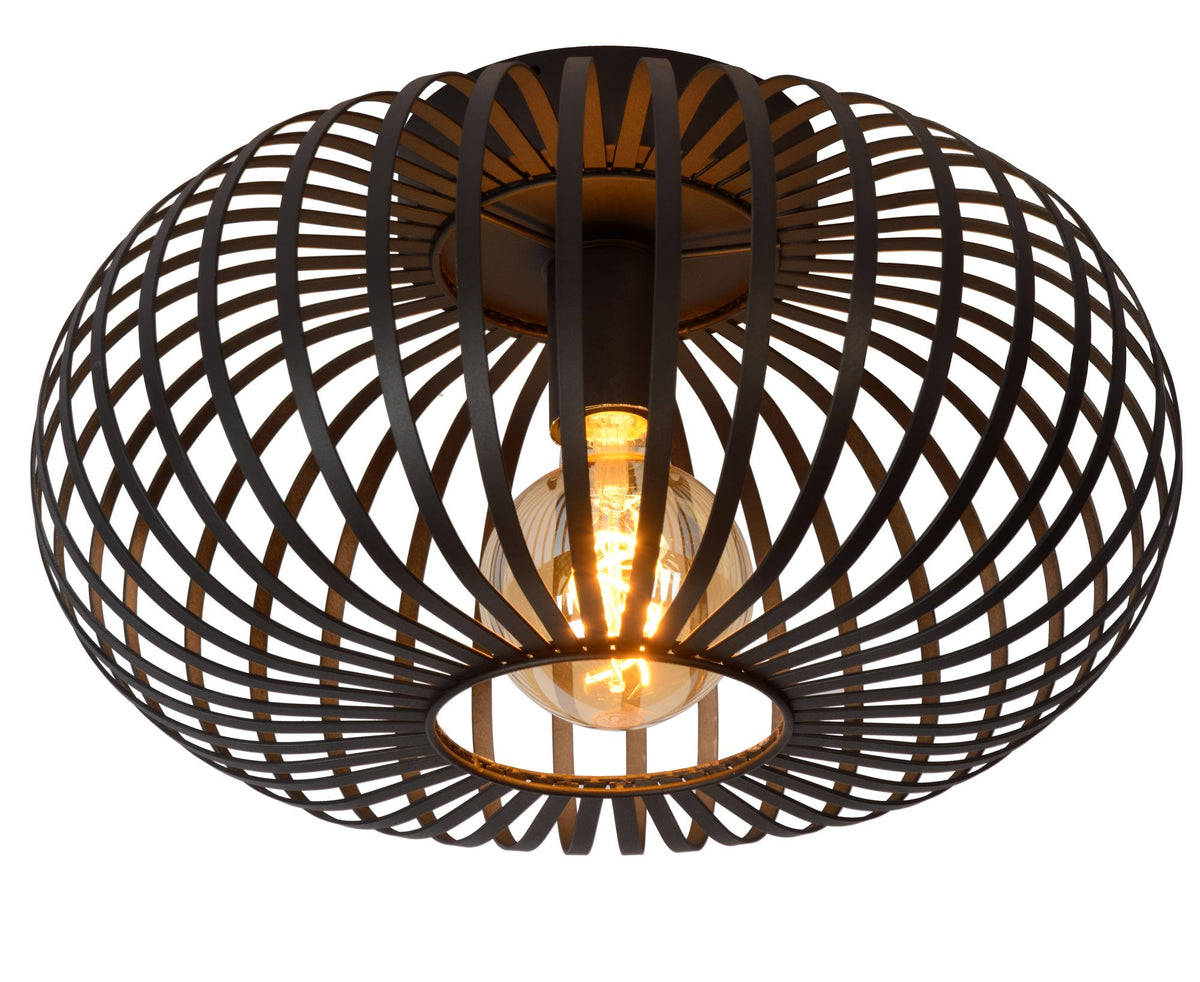 Loftlampe Manuela 1 lyskilde, rund i burdesign Ø 39,5 cm (2)
