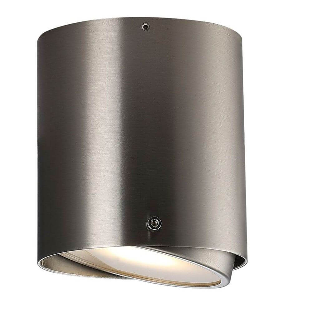 IP S4 Wandleuchte Alu-Gebürstet mit modernem Design und verstellbarem Lichtstrahl.