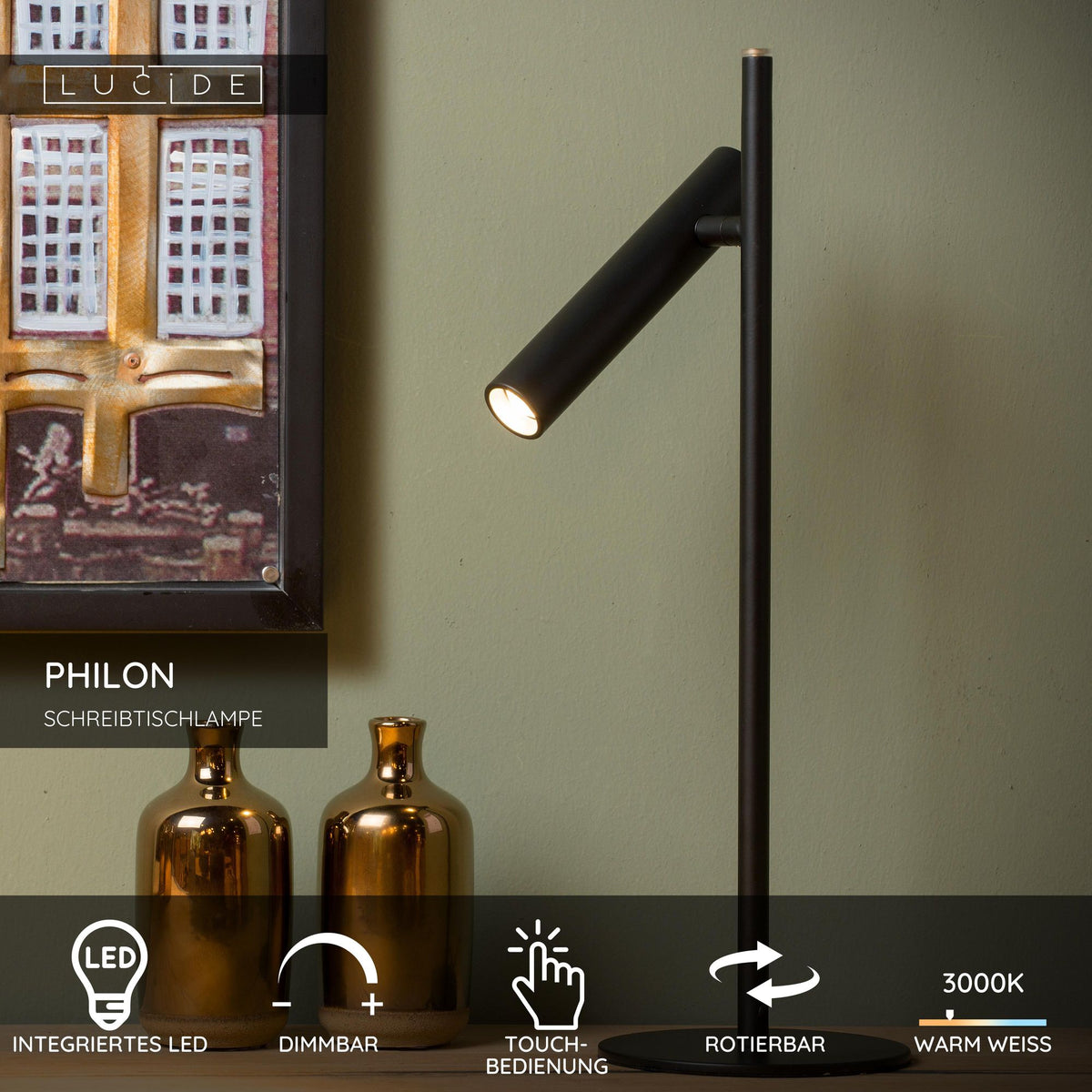 LED-Schreibtischleuchte Philon drehbar mit Touchdimmer (6)
