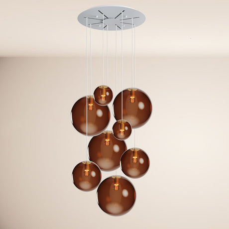 s.luce Orb Galerielampe 8-flammig Modular