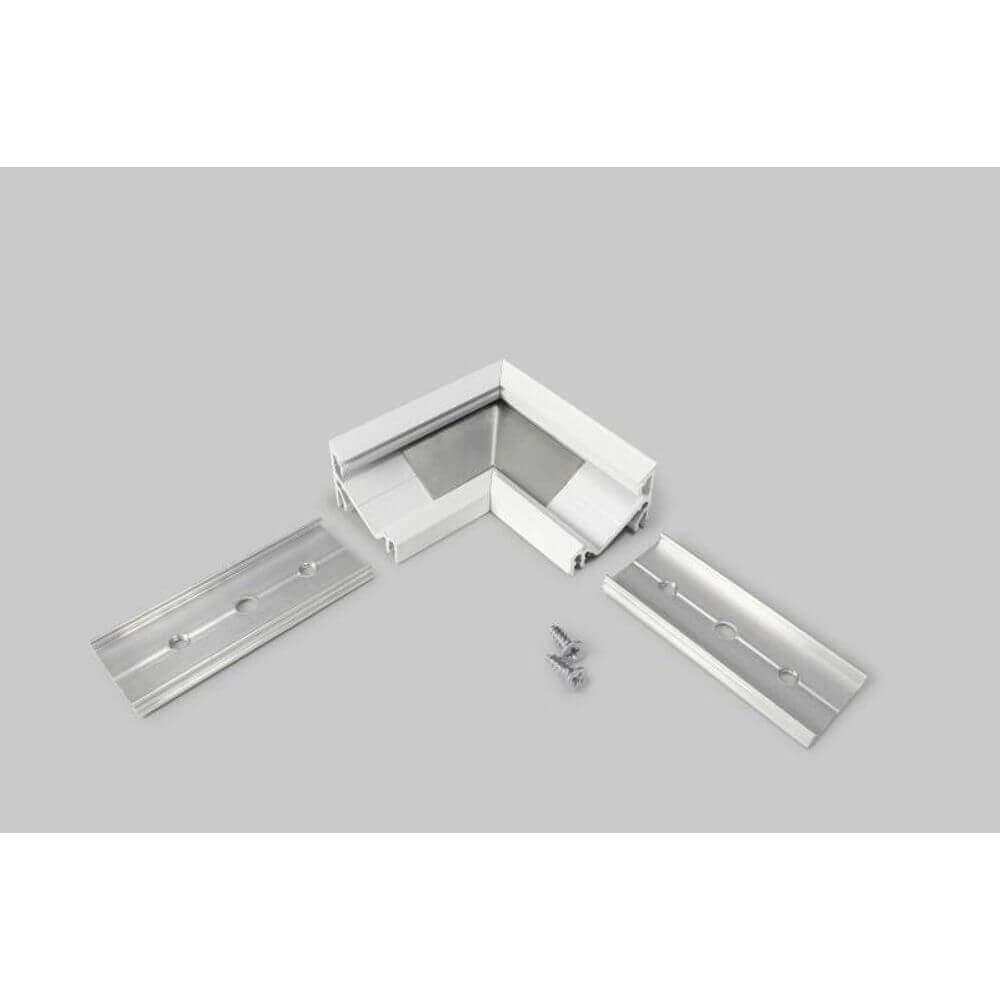 90° Ecke für Aufbau-Eckprofil 30° Weiß - Aluminiumprofil für präzise Ecken im Bau.