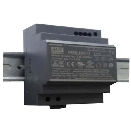 90W power supply for DIN rail, 24V IP20, mounted on DIN rail, ideal for LED strip systems.