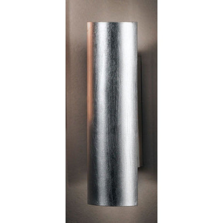 Lâmpada de parede Capsula 2-chamas em metal batido prateado 25cm com design moderno e superfície prateada.