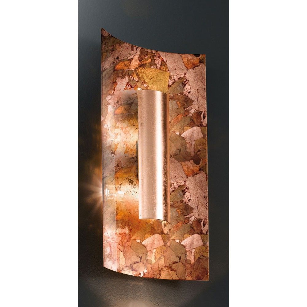 Lampa ścienna i sufitowa Aura Herbst 2-płomienna miedziana 45 cm w stylowym designie dla eleganckiego oświetlenia wnętrz.