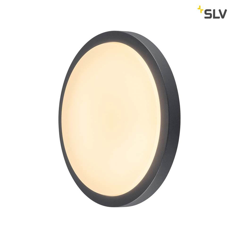 Ainos Deckenleuchte LED 3000K Rund Anthrazit mit Sensor in modernem Design.