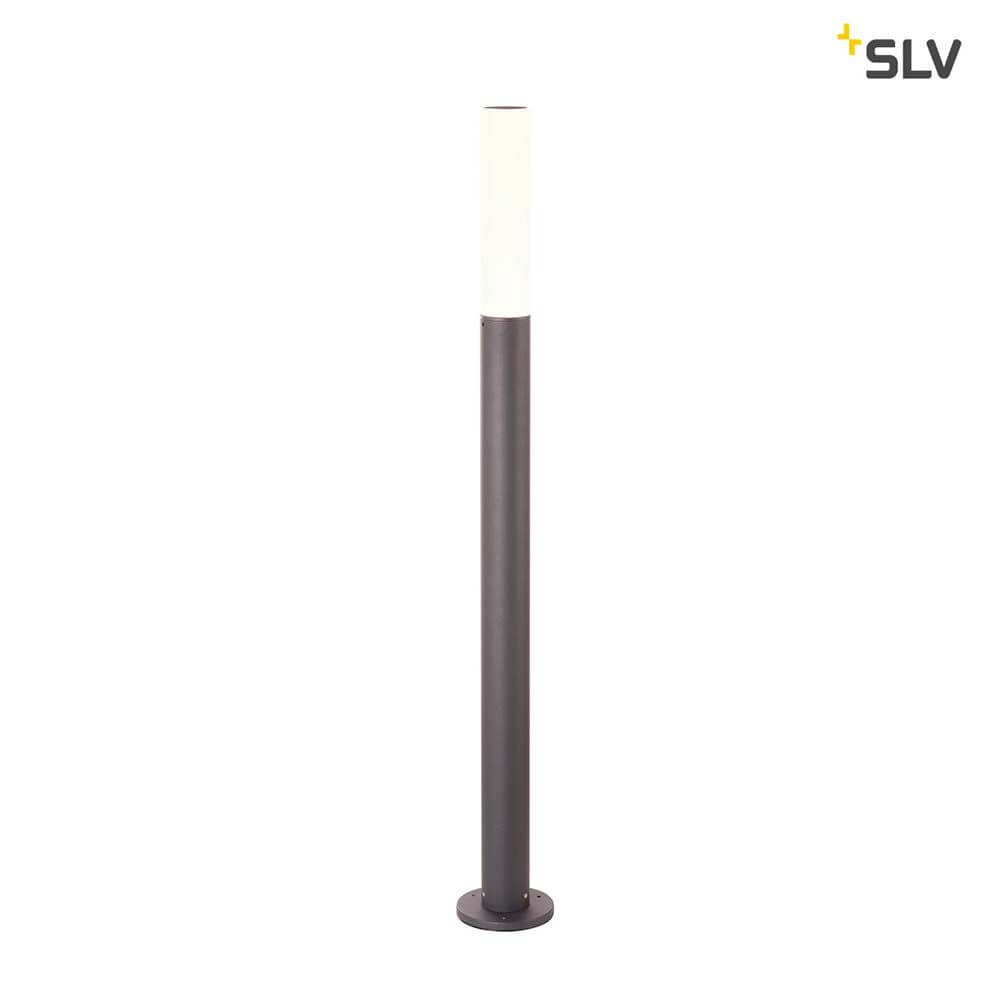 Aponi 120 LED Outdoor Standleuchte Anthrazit 3000K IP65 in Aluminium mit opaler Leuchtfläche für den Außenbereich.