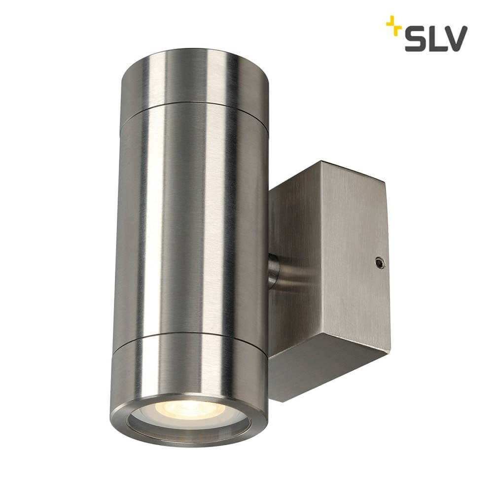 ASTINA STEEL GU 10 Wandleuchte rund Edelstahl