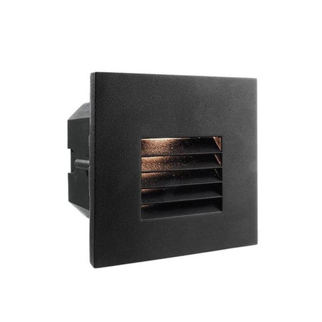 Abdeckung Gitter Schwarz für LED-Einbauleuchte Steps Outdoor, moderne Wandeinbauleuchte für den Außenbereich.