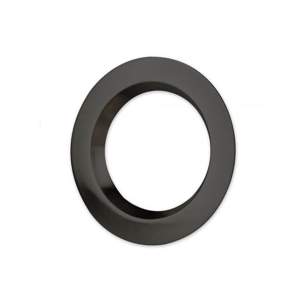 Abdeckung Sys-90 rund Schwarz rückversetzt für Einbaustrahler, abnehmbarer Metallring für LED-Einbauleuchte