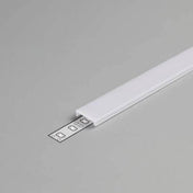 Abdeckung eckig 200cm Typ C Opalweiß für LED-Strip-System mit Montageprofil