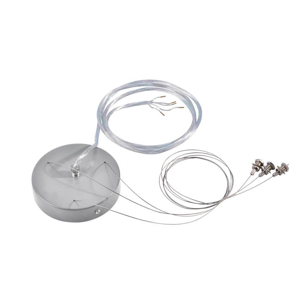 Abhängset für 1-10V Medo LED Silbergrau 5-adrig für Pendelleuchten, silbergraues Design.