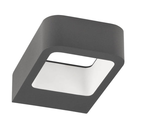 Acqua LED outdoor wall light 3000K dark grey IP54 in a modern design, ideal for patios or house facades.