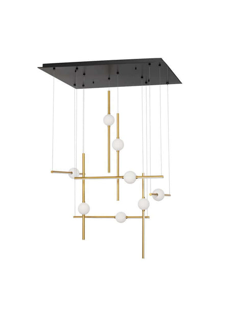Acrobat LED hanglamp 16-lichts 3000K zwart