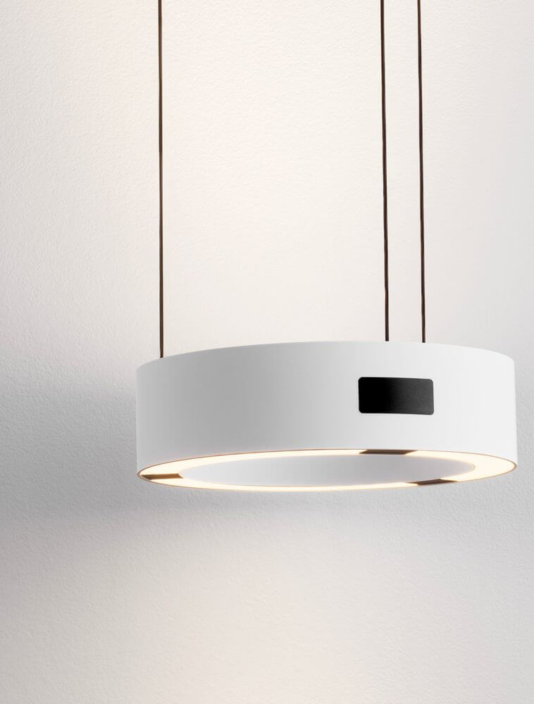 Alt Tag: Afi LED Pendelleuchte Ø 20cm Up & Down in reinem Weiß, zylinderförmig, warmweißes Licht 3000K, modernes Up & Down-Design
