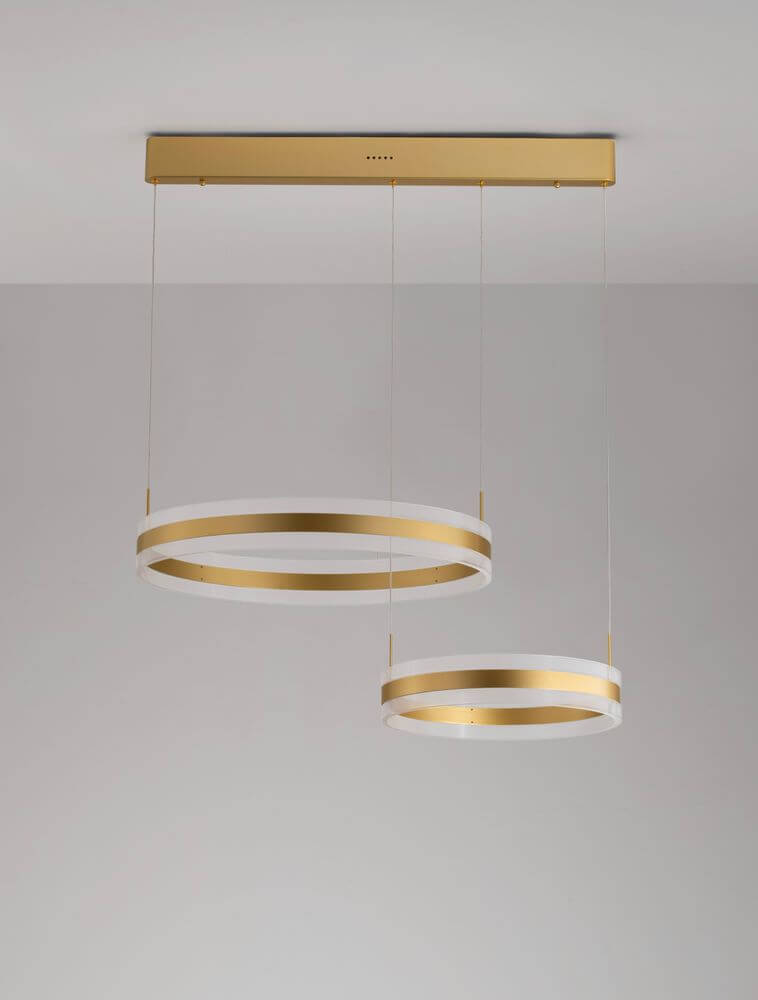 Agos LED Pendelleuchte Ø 60cm in modernem Design mit Dimmfunktion für stilvolle Beleuchtung.