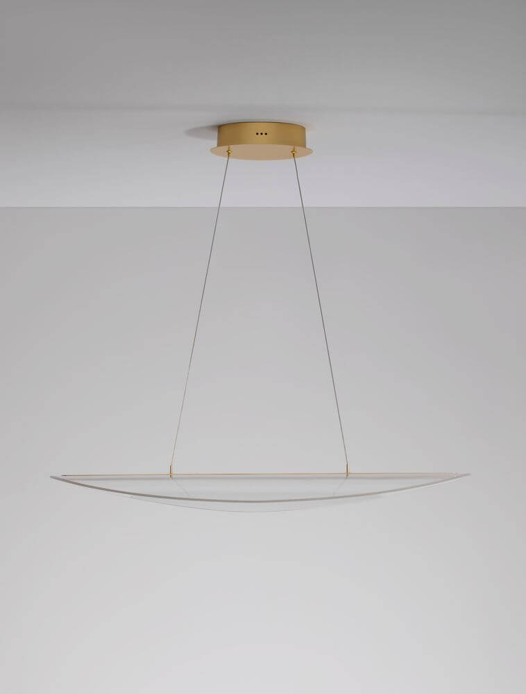 Agos LED Pendelleuchte 3000K, moderne Formgebung, Design aus Acryl und Aluminium, ideal für Ess- und Wohnzimmer.