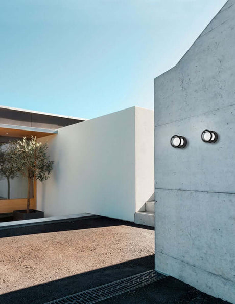 Agosto LED Außenwandleuchte Ø 11cm IP54 für moderne Außenbereiche an Balkon, Terrasse, Garage und Hauseingang