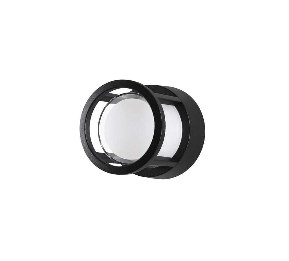 Agosto LED Außenwandleuchte Ø 11cm IP54 in modernem Design aus Aluminium und Acryl.