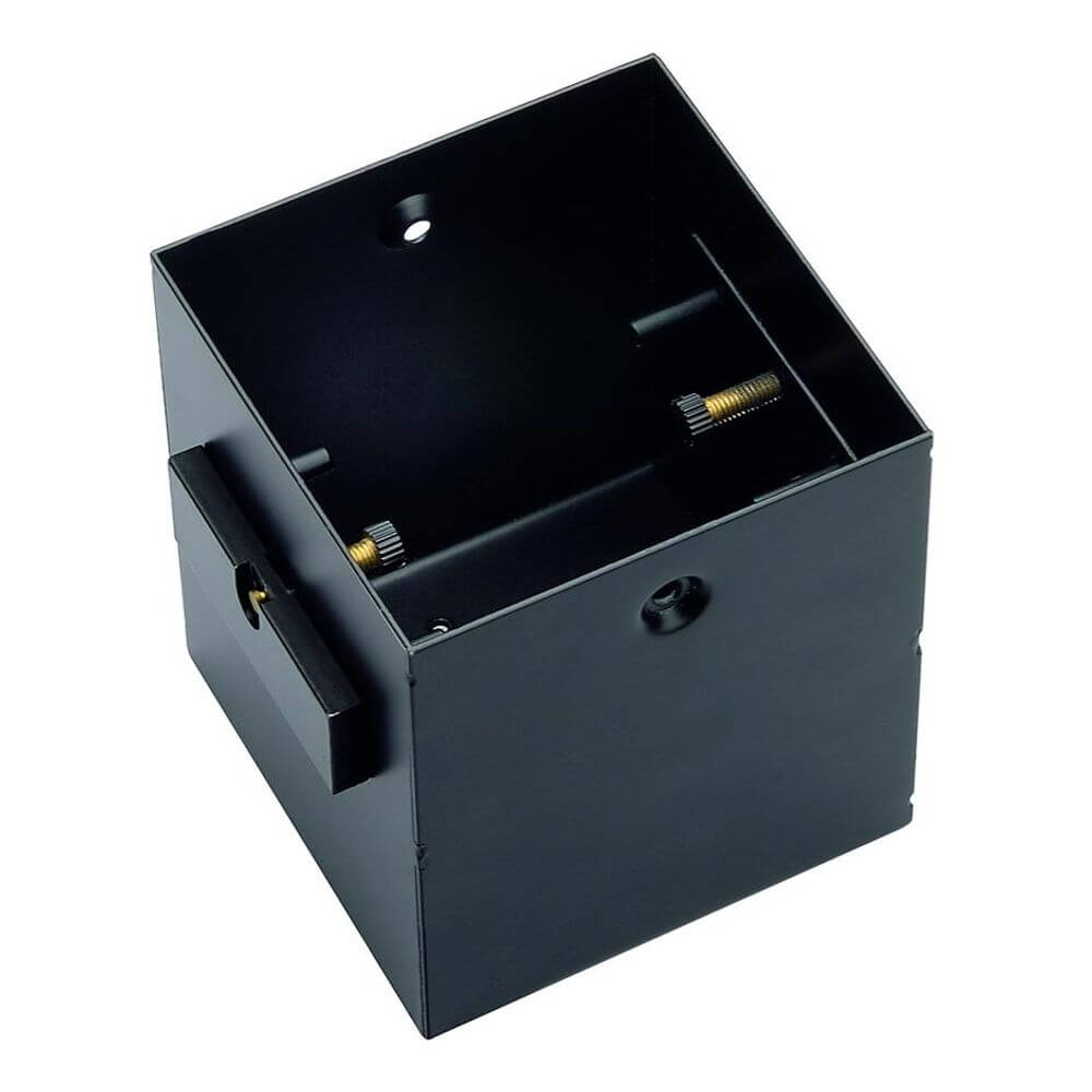 Aixlight Pro 50 1 Frameless Einbaurahmen inkl. Einbau-Kit Schwarz, schwarzer Einbaukasten für Deckeneinbausystem.