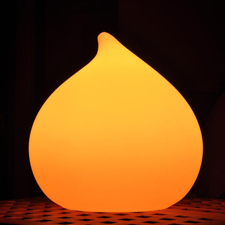 Lampada decorativa a batteria LED Dew con controllo tramite app, a forma di goccia e con luce calda.